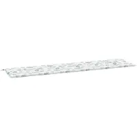 vidaXL Tuinbankkussen bladpatroon 200x50x3 cm stof