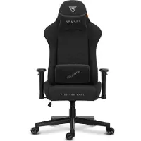 Sense7 Spellcaster SENSHI Gaming Stoel, stof, zwart - Ergonomische bureaustoel, gaming stoel, belastbaar tot 150 kg, 2D armleuningen, chefstoel