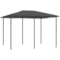 The Living Store De Living Store paviljoen, afmetingen 3x4x2,6 meter, antracietkleurig, gewicht 160 g/m²
