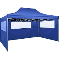 Syfax Vouwtent met 3 wanden 3x4,5 m blauw