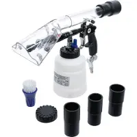 Bgs Persluchthulpstuk, Perslucht reinigingspistool met borstel en zuignap 7 stuks.