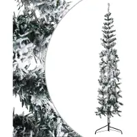 Syfax Kunstkerstboom half met sneeuw smal 180 cm