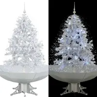 Syfax Kerstboom sneeuwend met paraplubasis 140 cm wit