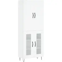 Syfax Hoge kast 69,5x34x180 cm bewerkt hout wit