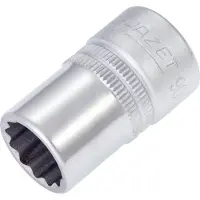 Hazet Dopsleutel 900AZ-9/16 · 1/2 inch (12,5 mm) vierkant hol · Buitentwaalfkant tractieprofiel · SW 9/16?