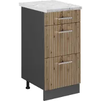 Vicco R-Line Keukenonderkast – 40 cm WB Marmer Artisanaal eiken