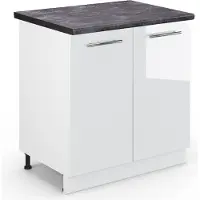 Vicco Fame-Line Wastafelkast – 80 cm, WB Antraciet Wit Hoogglans