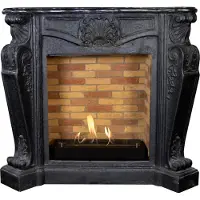 Xaralyn Bio-ethanol haard - Louis BST-B - zwart natuursteen - 3 KW verwarming - haardombouw inclusief inbouwhaard - schouw