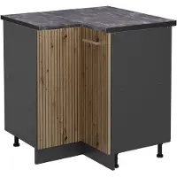 Vicco R-Line Hoekkast – 75.6 cm, WB Antraciet Artisanaal eiken