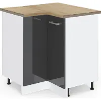 Vicco R-Line Hoekkast – 75.6 cm, WB Eik Antraciet Hoogglans