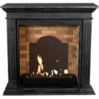 Xaralyn Bio-ethanol haard - Cadiz BME-SBU - zwart natuursteen - 3 KW verwarming - haardombouw inclusief inbouwhaard - schouw