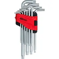 Ks Tools 151.4880, vleugel-Torx-sleutel, metaal, staal, chroom, 325 g, 10 stuks