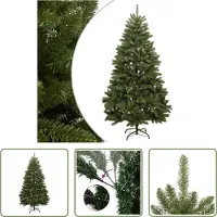 The Living Store Kunstkerstboom, inklapbaar met standaard, groen, 210 cm