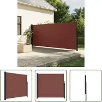 The Living Store Tuinscherm - Windscherm - Windscherm uittrekbaar 180x600 cm bruin - Privacy Screen - Balkon Decoratie - Terrasdecoratie