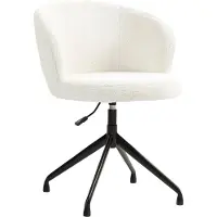HOMCOM -Bureaustoel-Polyester-62x64x89cm-Crème