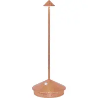 Zafferano Tafellamp Pina 3K, dimbaar, koper, Woon-/ Eetkamer, Aluminium, Modern, Tafellamp