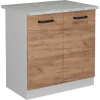 Vicco R-Line Wastafelkast – 80 cm WB Marmer Krachtige eik goud
