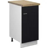 Vicco Fame-Line Keukenonderkast – 40 cm, WB Eik Zwart gestreept