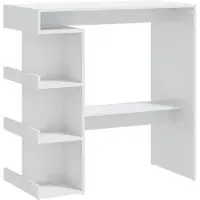 Syfax Bartafel met opbergrek 100x50x101,5 cm hoogglans wit