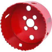 Ks Tools 129.5076, Zelfaanzuigend, Medium gedrukte vezelplaat (MDF), Non-ferro metalen, Gipsplaat, Staal, Hout, Rood, Snelstaal (HSS), Bimetal, Snelstaal (HSS)