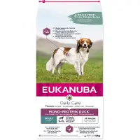 Eukanuba droogvoer voor volwassen honden met eend graanvrij hypoallergeen