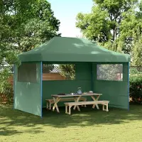 Prolenta Maison Exclusive - Opvouwbare partytent met pop-up systeem en 3 zijpanelen, kleur groen