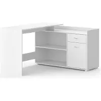 Vicco Noira Hoekbureau – 135 x 77 cm met lade Wit