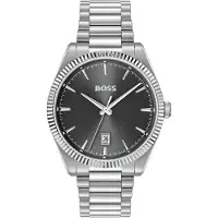 BOSS Cheswick-horloge van roestvrij staal met gegroefde lunette