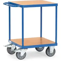 Fetra zware tafelwagen met 2 etages met laadvlak van 600 x 600 mm