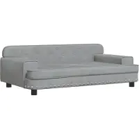 Syfax Hondenmand 90x53x30 cm fluweel lichtgrijs