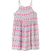 Name It Kids Jurk 'NKFFannla' violetblauw / lichtoranje / pink / wit
