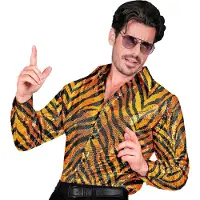 Widmann Pailletten Overhemd Tiger Joe Man