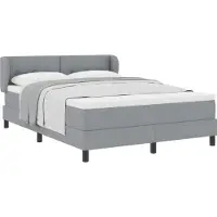 Syfax Boxspringbed met hoofdeinde Lichtgrijs 140 x 190 cm Stof