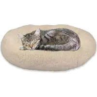 MediaShop Peaceful Pooch S - pluizig hondenbed - 58cm diameter - opvouwbaar - in verschillende maten. Kattenbed - wasbaar - uitneembare vulling - ontspant gewrichten en spieren - anti-slip noppenbodem