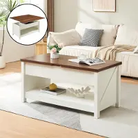 En.casa Salontafel Kasama 110x55x54 cm walnootkleurig en wit []