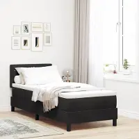 Prolenta Maison Exclusive - LED boxspringbed met hoofdeinde, zwart, 80 x 200 cm, fluweel