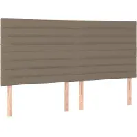 vidaXL Hoofdbord taupe 160x5x118/128 cm Stof