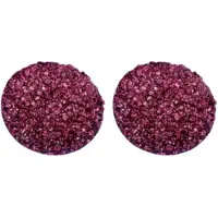 Charme Bijoux Vol kunststof-Clip oorbellen- Lovata Rood Vol kunststof 2.5 cm- geen gaatje-