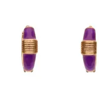 NAEMI Oorbellen goud / lila