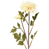 Viana Chrysant crème kunstbloem met 2 bloemen L70cm