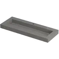 Ink Pitch Meubelwastafel 120x45cm Keramische Slab - Centraal - 1 Kraangat - Armani Grey Mat - 8718835129781 - Rechthoekig - Wastafels, Meubelwastafels