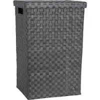 Handed By - Wasmand met deksel - Opbergmand - 81 liter - Cube XL - dark grey