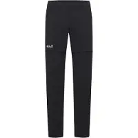 Jack Wolfskin - Women's Hikeout Zip Away Pants - Afritsbroek 46 - Short, zwart