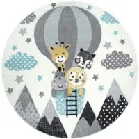 Tapis.fr Kindertapijt Kosmos beige 160 cm rond