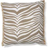 Classic collection Zebra kussen 50x50 cm Simply taupe