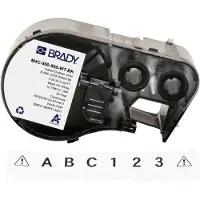 Brady M4C-500-595-WT-BK tape vinyl zwart op wit 12,7 mm x 7,62 m (origineel)