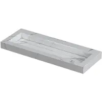 Ink Pitch Meubelwastafel 120x45cm Keramische Slab - Centraal - Zonder Kraangaten - Statuario Glans - 8718835129767 - Rechthoekig - Wastafels,