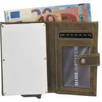 Hide & Stitches Portemonnee met Safety Wallet RFID Idaho Olijf