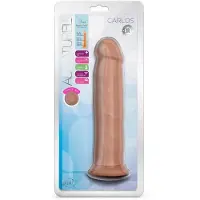 Au Naturel Blush - Realistische dildo Carlos, siliconen dildo, bruin, Ø5 x 24 cm