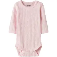 Name it Romper l/s - NbfFly - Wieg Roze - - 50 - Rompers Lange Mouw